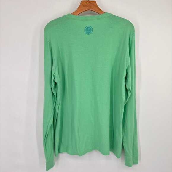 Life Is Good Womens Lake Life Long Sleeve Crusher Tee Green size large cotton - Picture 11 of 14